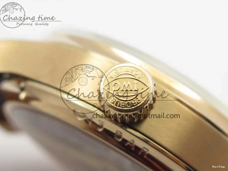 MIROTIME 0409 Compact Portugieser Perpetual Calendar IW503302 RG V9F 1:1 Best Edition White Dial on Brown Leather Strap A 7113